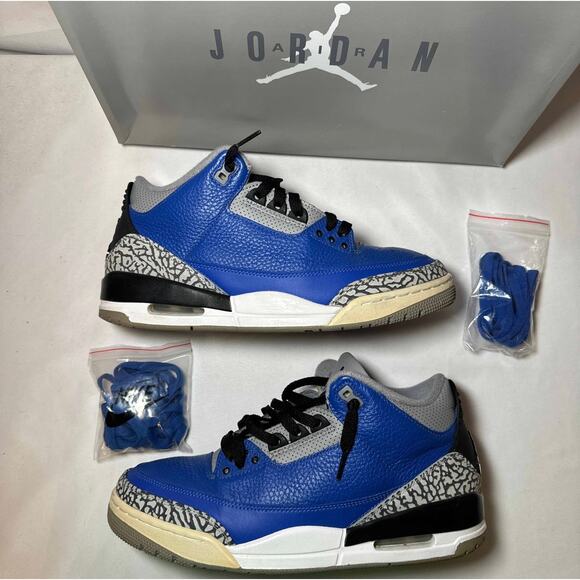 Size 10 - Nike Air Jordan 3 Retro Varsity Royal Men\'s Shoes Ships Now main image 10